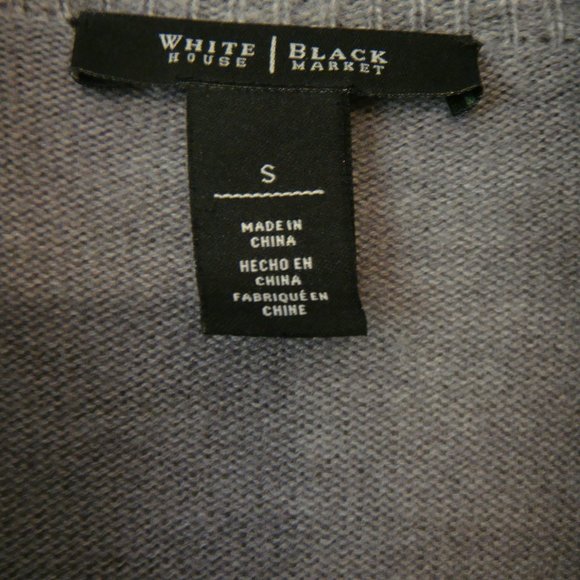 White House Black Market Long Sleeve Gray Sweater - Picture 4 of 7